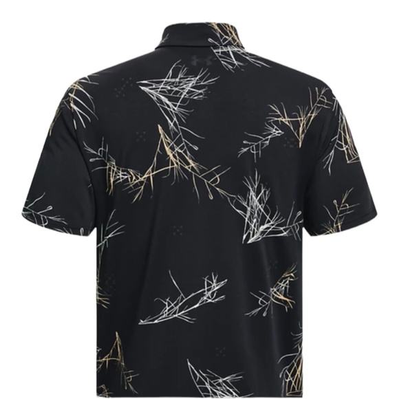 Under Armour Men's UA Playoff Polo 2.0 Black Stretch Golf T-Shirt 1327037 052 - Picture 6 of 8